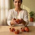 Terracotta Sweet Bowl — Handmade Clay Serving Bowl (Set Of 6)