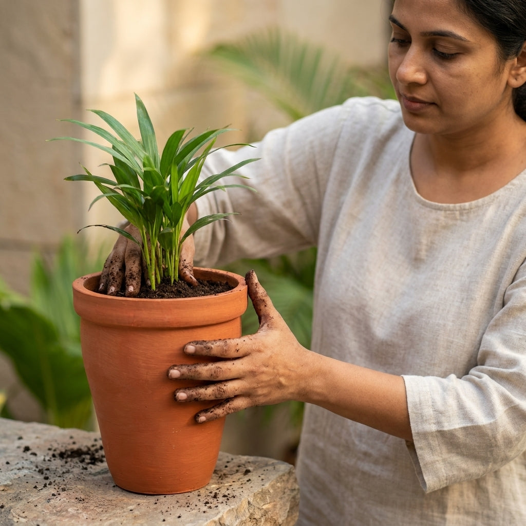 Terra Veda Planter — Handmade Terracotta Plant Pot