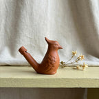 Terracotta Bird Whistle — Handcrafted Clay Bird Figurine & Functional Whistle