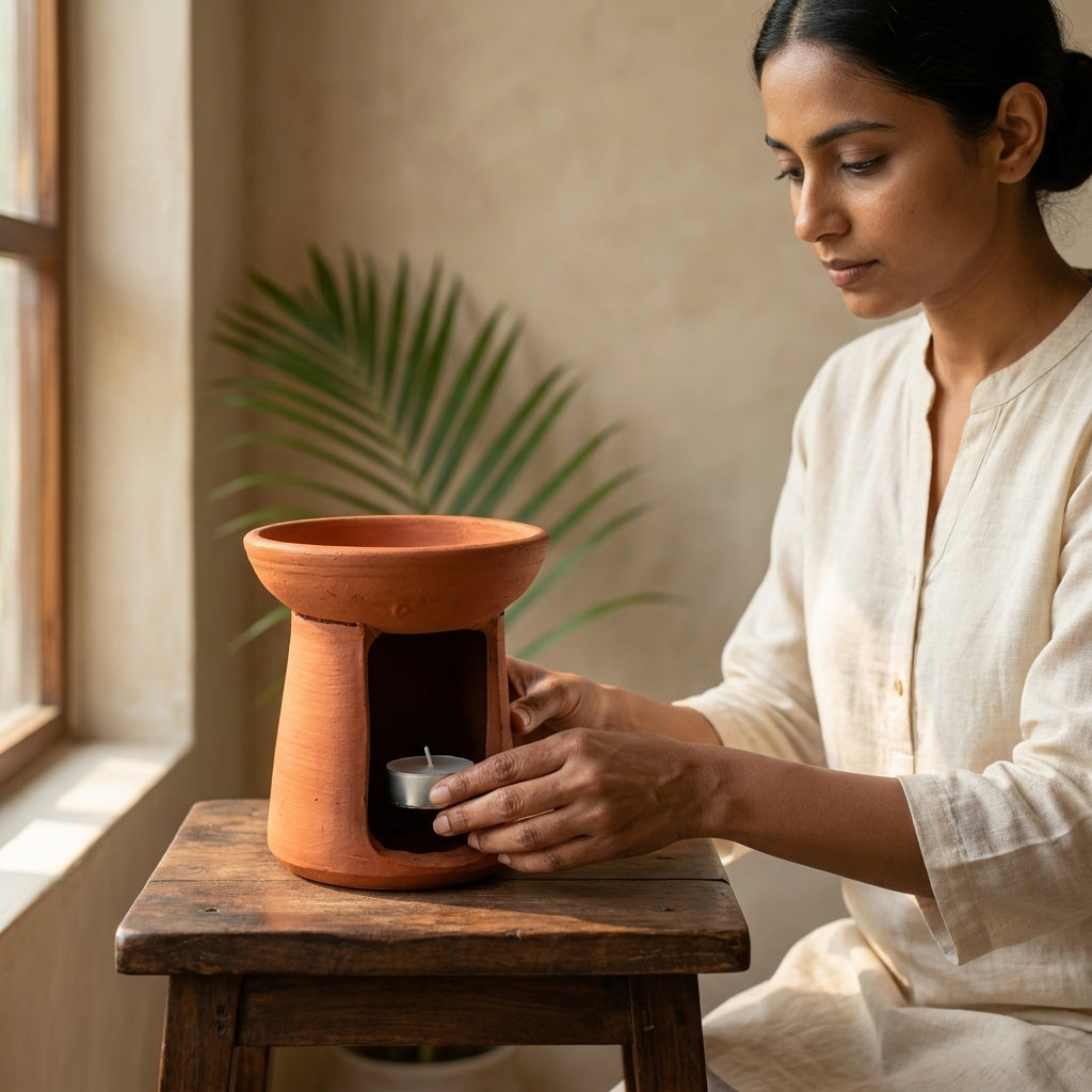 Dhyana Vessel — Handcrafted Terracotta Decorative Pot
