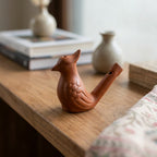 Terracotta Bird Whistle — Handcrafted Clay Bird Figurine & Functional Whistle