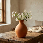 Terra Adobe Grace Vase — Handcrafted Terracotta Decorative Vase