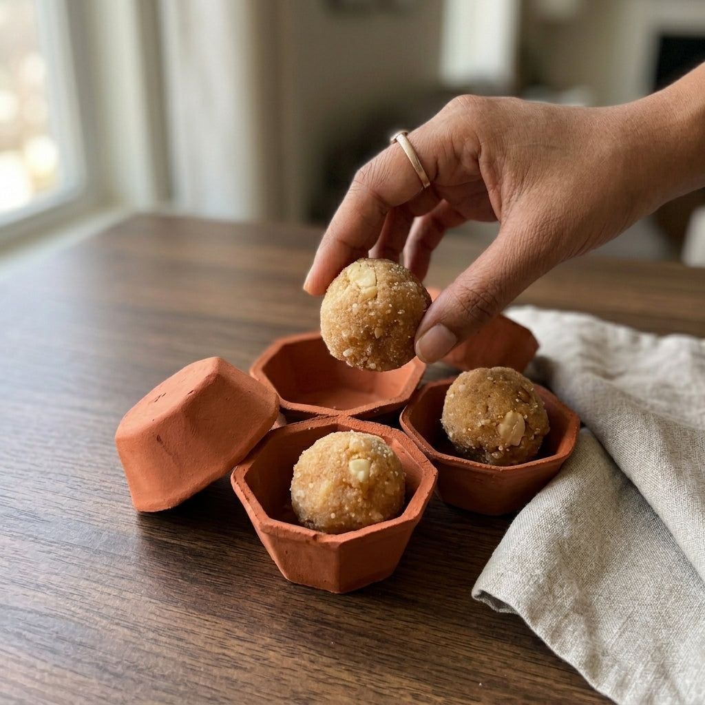 Terracotta Sweet Bowl — Handmade Clay Serving Bowl (Set Of 6)
