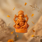 Terracotta Ganesha Idol — Handcrafted Clay Statue with Hand-Painted Finish