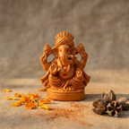 Terracotta Ganesha Idol — Handcrafted Clay Statue with Hand-Painted Finish