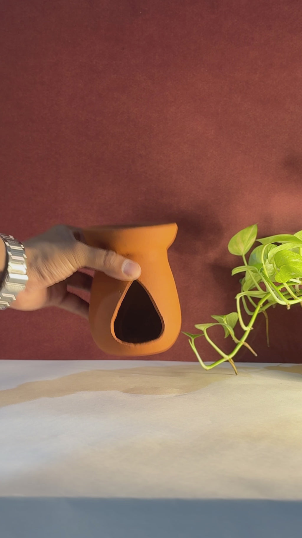 Dhyana Vessel 2.0 — Handcrafted Terracotta Meditation Pot